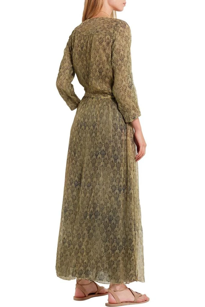 Mes Demoiselles Fougere printed crinkled-georgette maxi dress 4