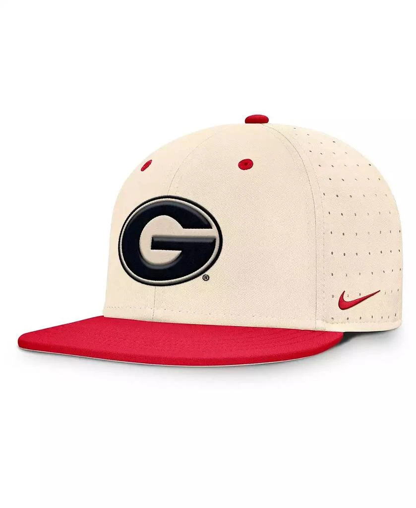 NIKE Men's Natural Georgia Bulldogs On-Field Dugout True Performance Fitted Hat 1
