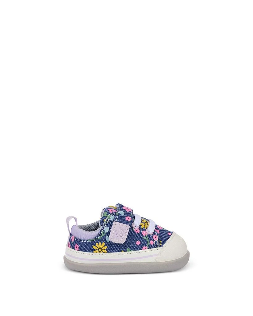 See Kai Run Girls' Stevie Mini Floral Denim Sneakers - Toddler, Little Kid 3