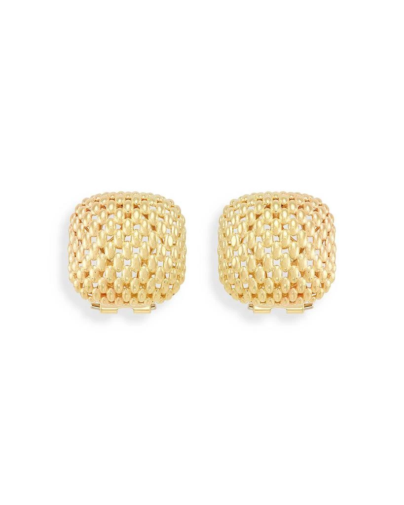 Bloomingdale
s Fine Collection 14K Yellow Gold Mesh Square Earrings 4
