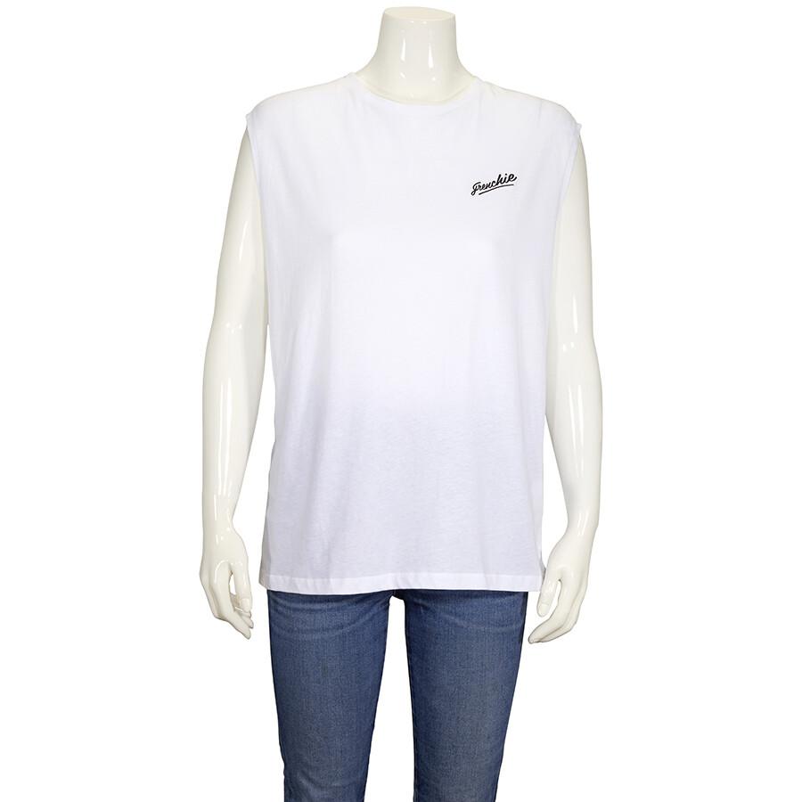 Etre Cecile Ladies White Frenchie Star Tank Top