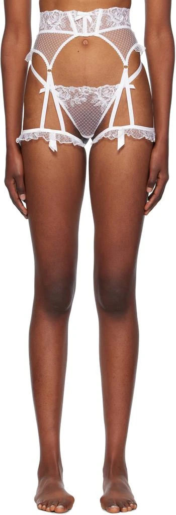 AGENT PROVOCATEUR Garter Belt!! Made in Morocco!! Shop Black Rivere Faux-Leather Garter Belt on Sale at  main image 4