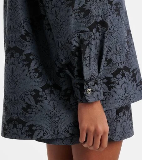 Max Mara Anemone wool-blend jacquard shirt 5