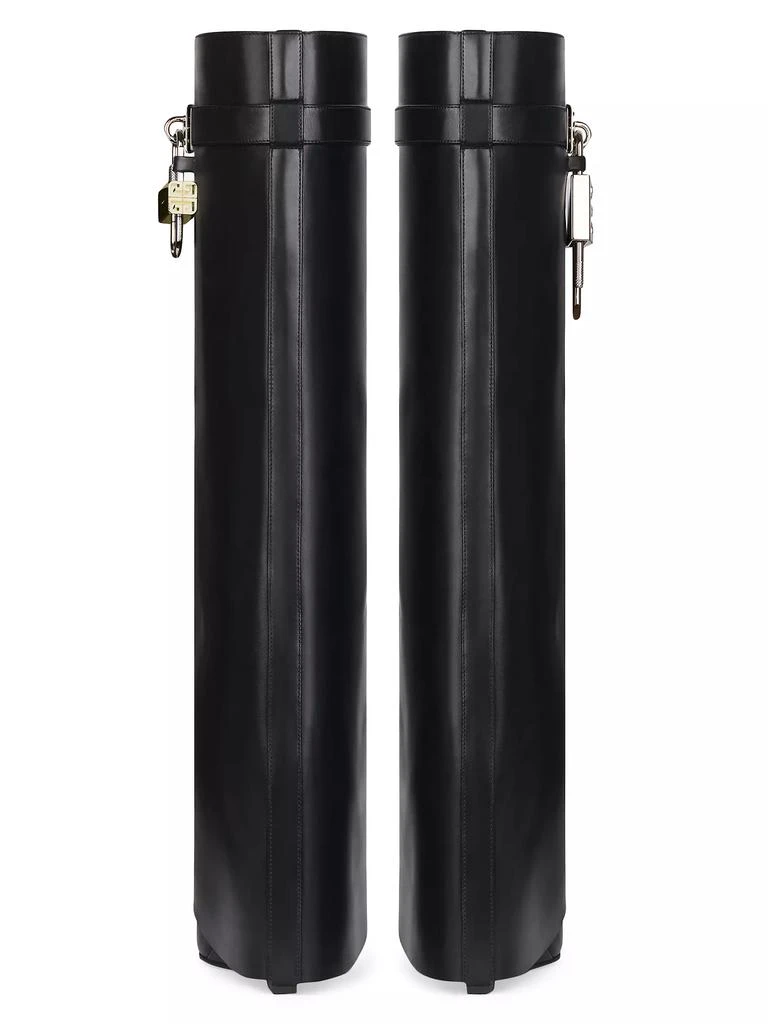 Givenchy Shark Lock Leather Boots with Wide Calf 5