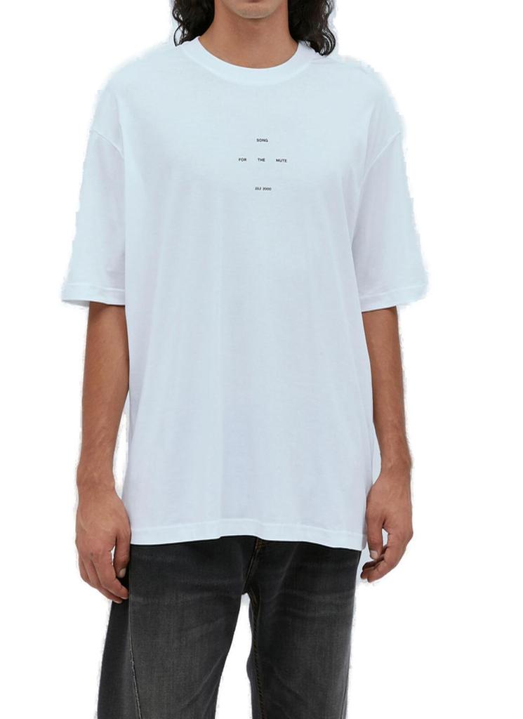 Song for the Mute Song For The Mute Oversized Logo Printed Crewneck T-Shirt