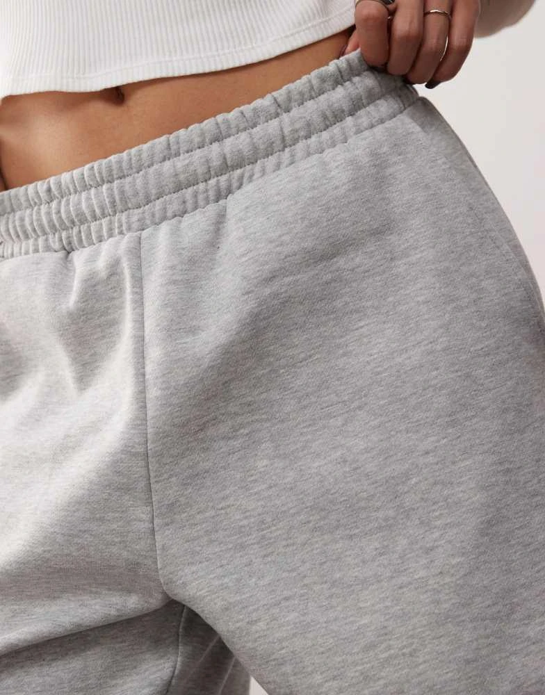 Weekday Weekday wide leg joggers in grey melange 5