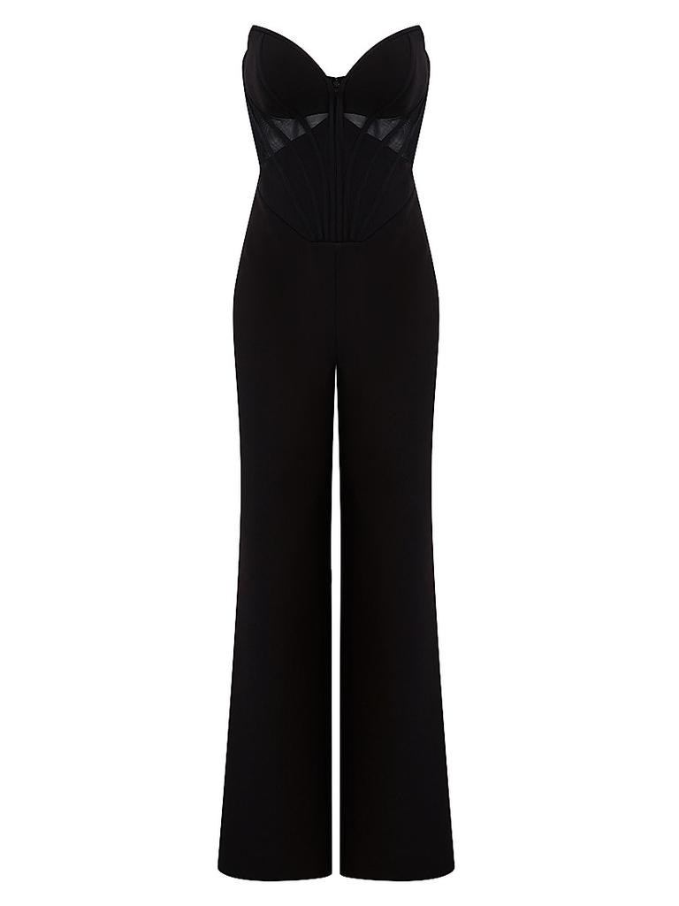 BCBG Electra Strapless Bustier Jumpsuit