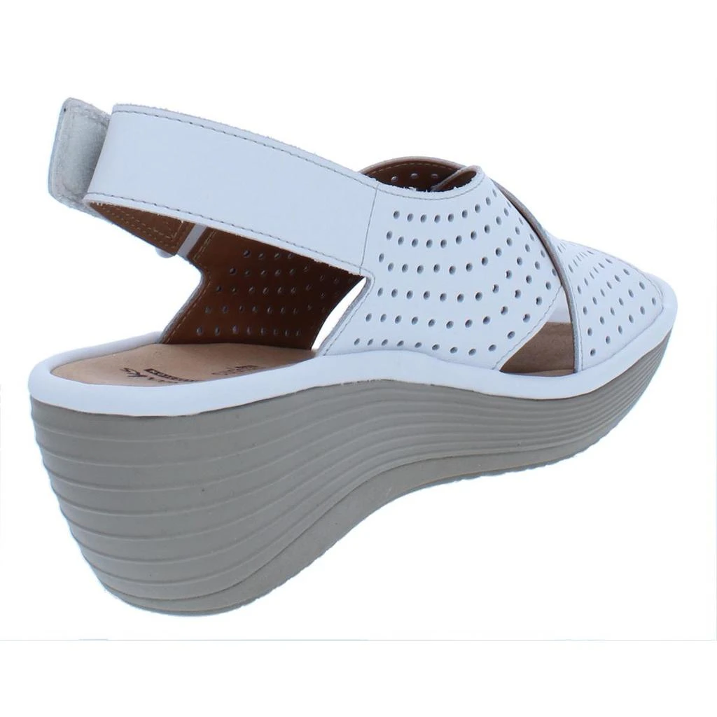 Clarks Reedly Variel Womens Perforated Slingback Wedge Sandals 2