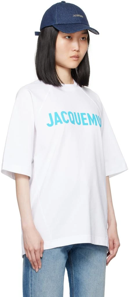 Jacquemus White La Casa 'Le t-shirt Typo' T-Shirt 2