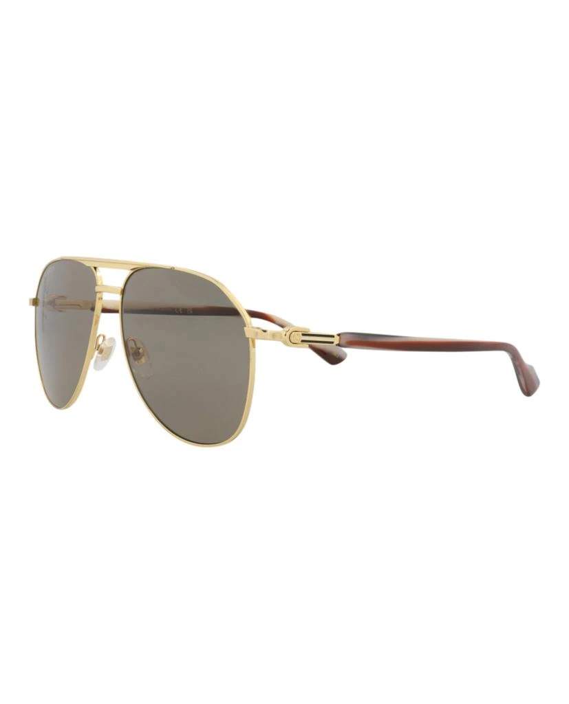 Gucci Aviator-Frame Metal Sunglasses 2