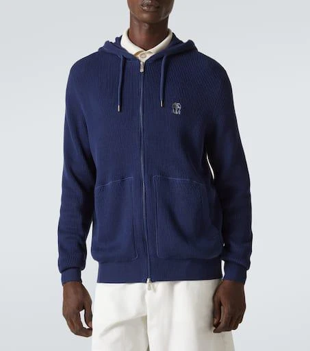 Brunello Cucinelli Zip-up cotton hoodie 3