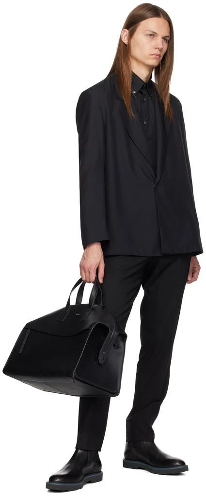 Paul Smith Black Grained Leather Holdall Duffle Bag 4