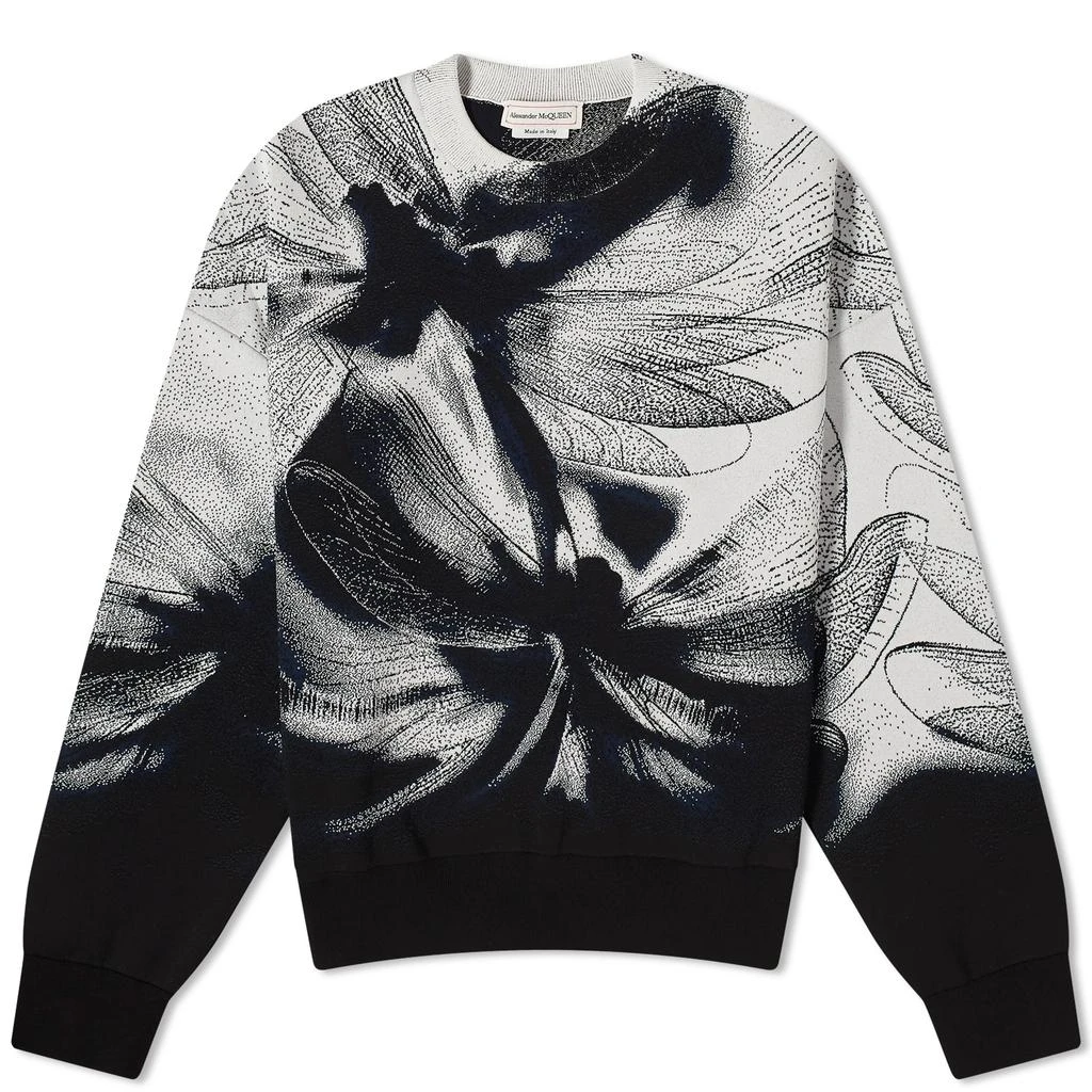 Alexander McQueen Alexander McQueen Jacquard Dragonfly Crew Neck Jumper 1