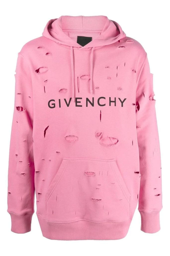 undefined Classic Fit Ripped Hoodie 1