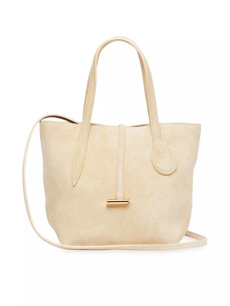 Little Liffner Sprout Mini Suede Top Handle Bag