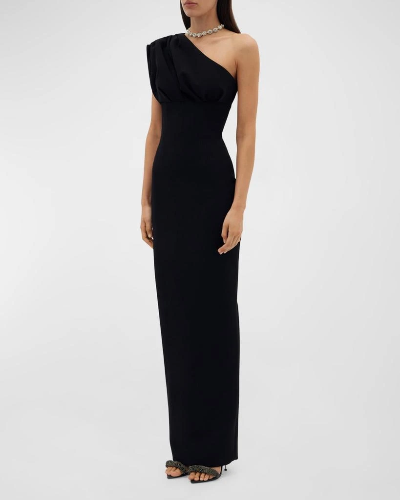 RACHEL GILBERT Winnie Gathered One-Shoulder Column Gown 2