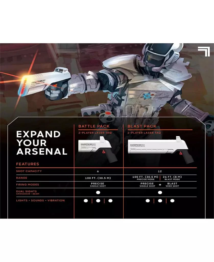 Sharper Image 2 Player Laser Tag Handtank Starter Set 2