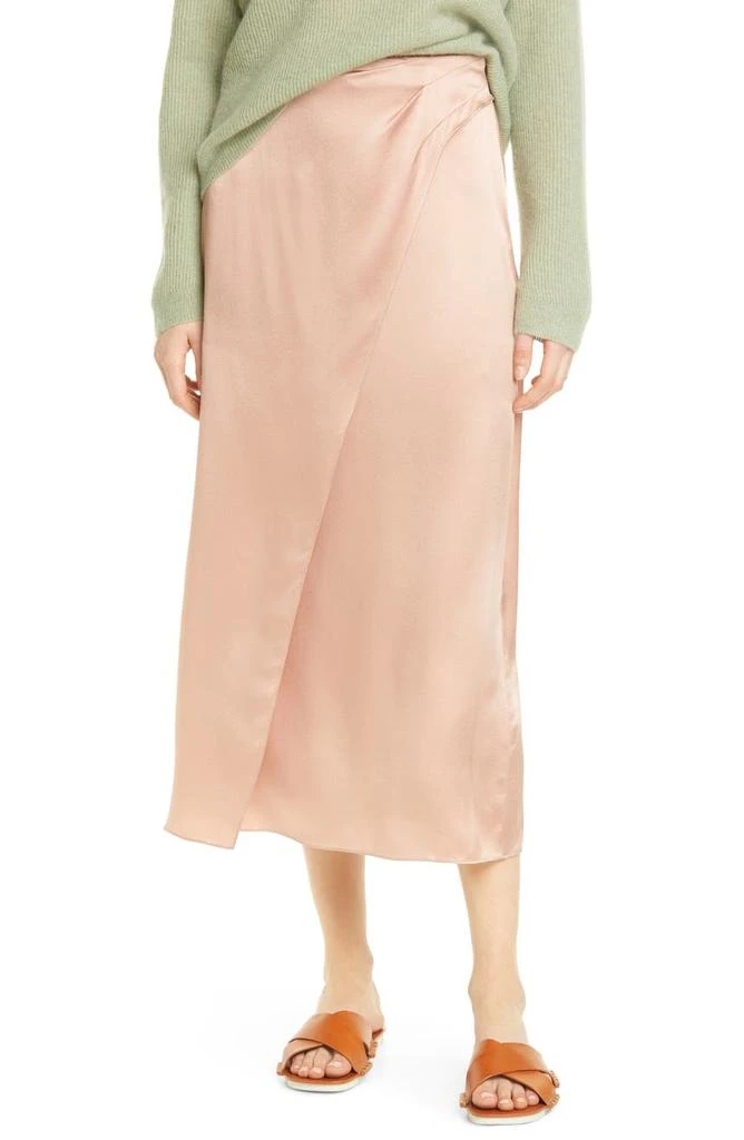 Vince Side Pleat Faux Wrap Skirt 1