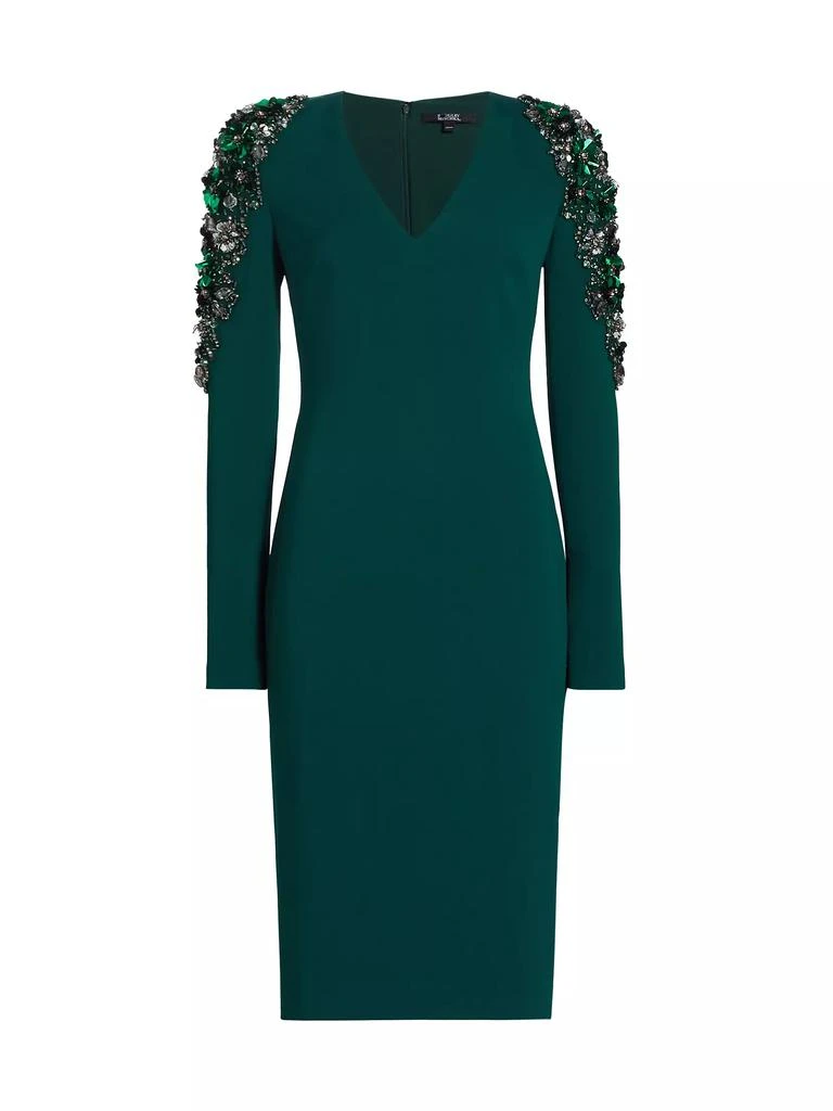 green emerald velvet dress Pleated V Neck Gown - Palm Green main image 0