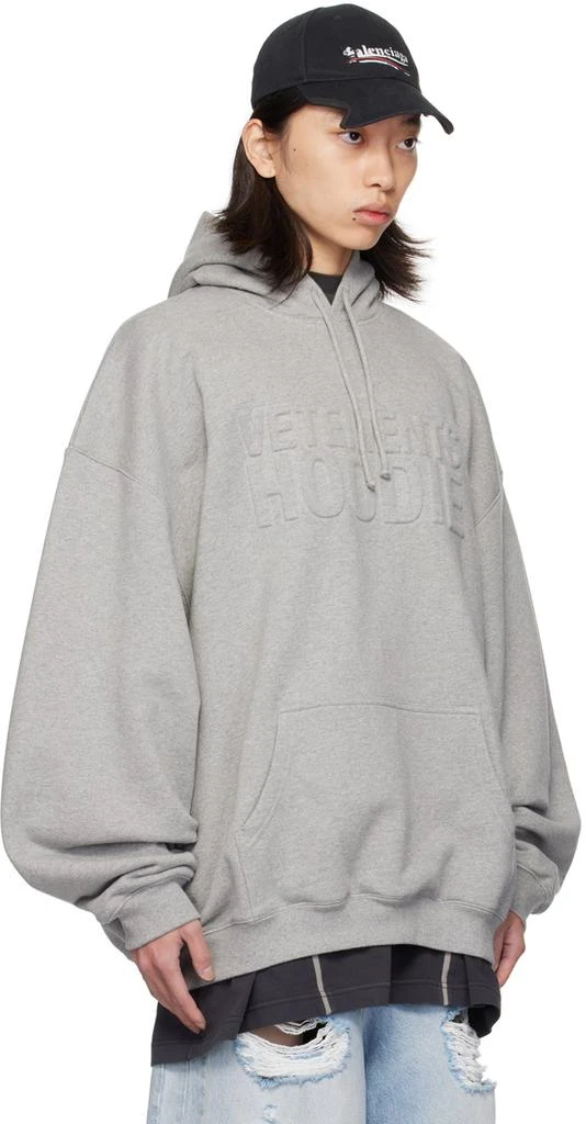 Vetements Gray Illusion Logo Hoodie 2