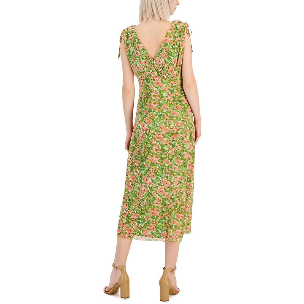 Anne Klein Womens Floral Print Tea Length Shift Dress 2