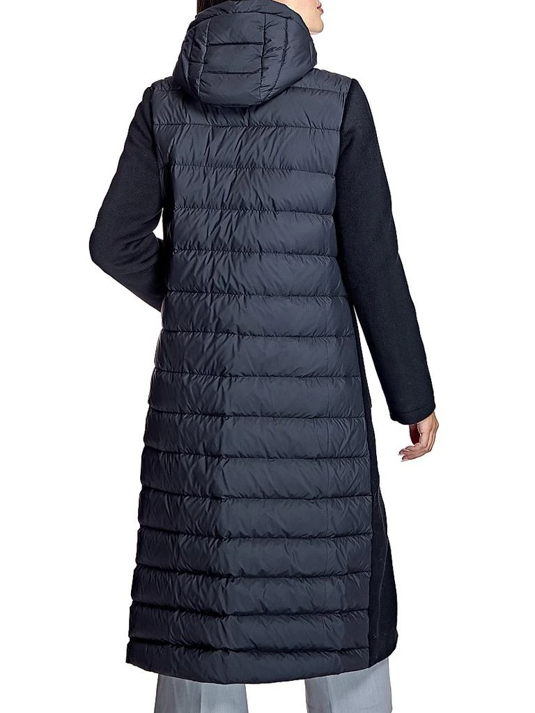 Maximilian Long Wool Blend Hooded Puffer 3