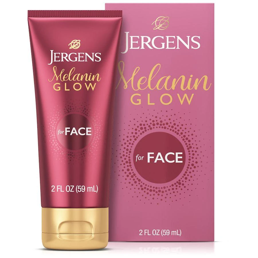 Jergens Melanin Glow Moisturizer for Face, Luminizer With Hyaluronic Acid 1