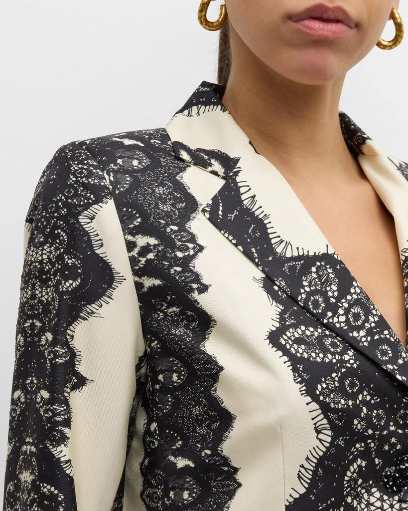 Libertine Venetian Lace Short Blazer Jacket with Crystal Buttons 5