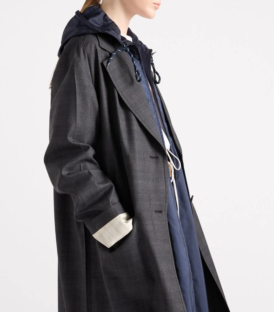 Prada Wool Cuff-Detail Coat 3