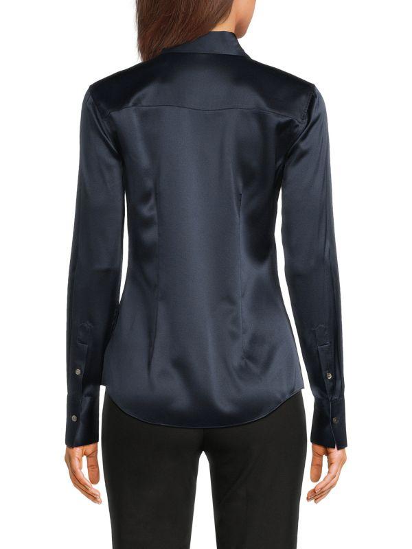 Theory ​Silk-Blend Button-Front Shirt