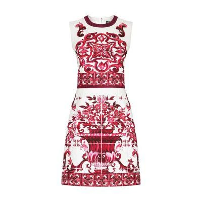 Dolce & Gabbana Short majolica-print brocade dress 1