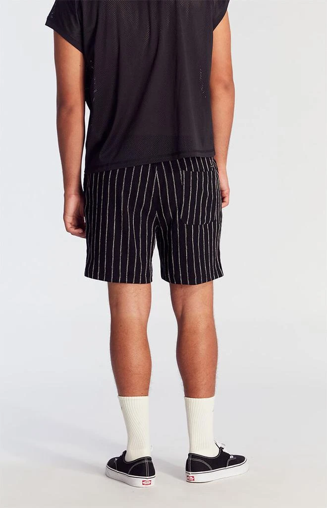 PacSun Black Stripe Linen Shorts 4