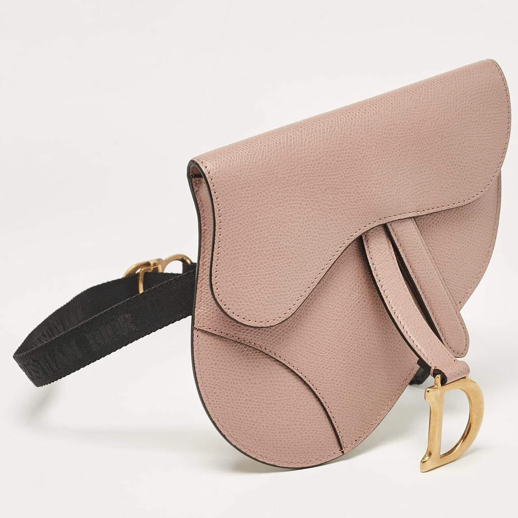 Dior Dior Pink/Black Leather Saddle Belt Bag 3