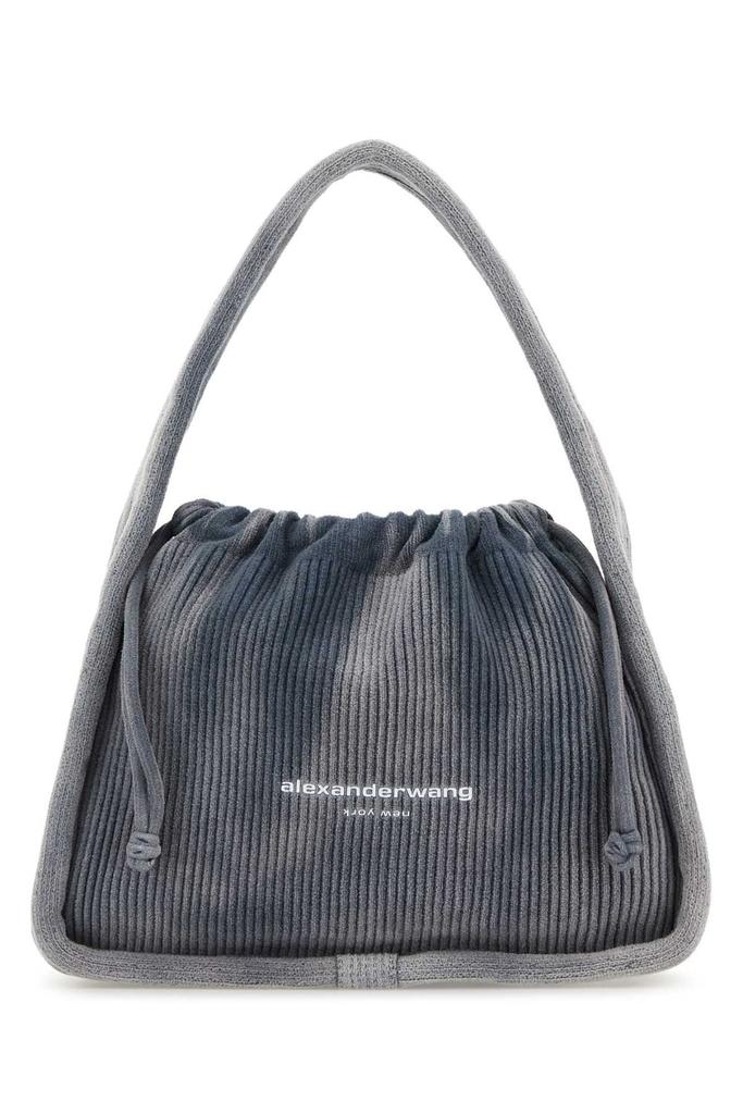 トートバッグ ALEXANDER WANG Air Force Blue Corduroy Small Ryan Handbag Alexander Wang AIR FORCE BLUE CORDUROY SMALL RYAN HANDBAG