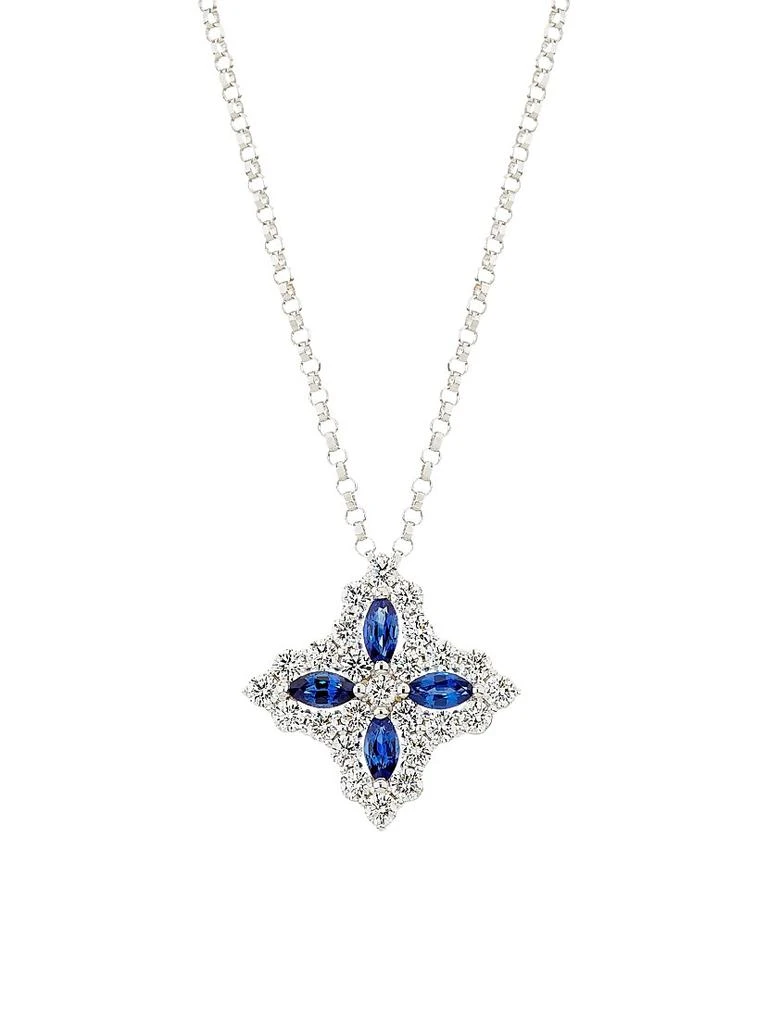 Roberto Coin Diamond Princess 18K White Gold, Sapphire 
0.50 TCW Diamond Necklace