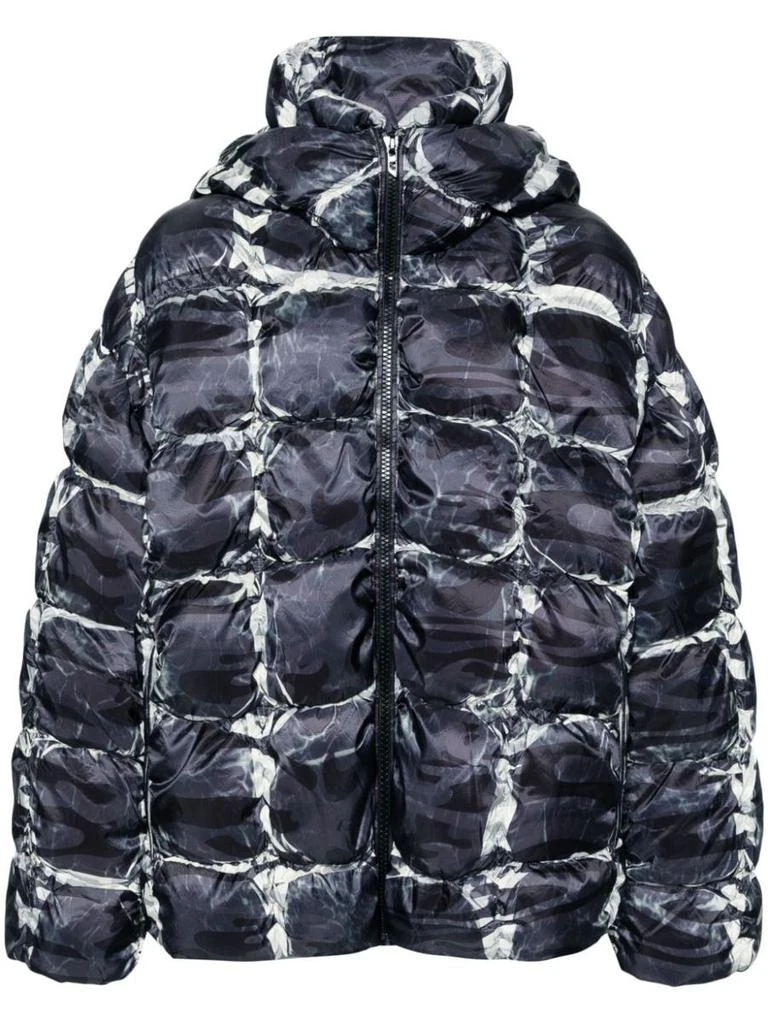 Diesel Diesel W-Claus-Camu Hooded Puffer Jacket With Camo Print 1