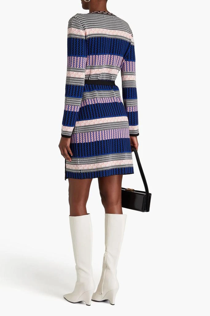 Metlia belted jacquard-knit mini wrap dress  On Sale Now with Up to 75%  Off | Discover Exclusive Deals & Savings at BeyondStyle  Authentic Diane  von Furstenberg dresses|mini dresses|knit dresses|women|clothing with