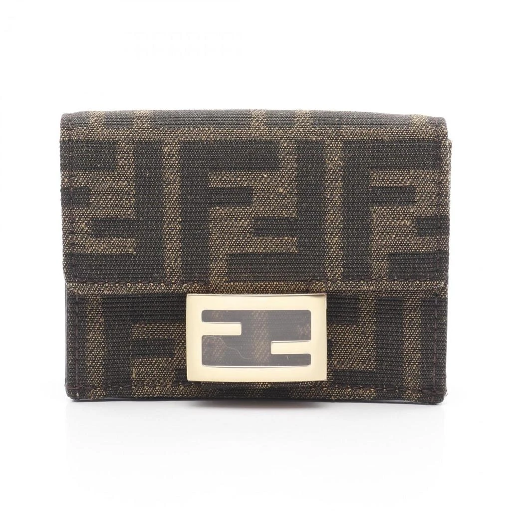Fendi Zucca Canvas Leather Wallet (Tri-Fold) 1