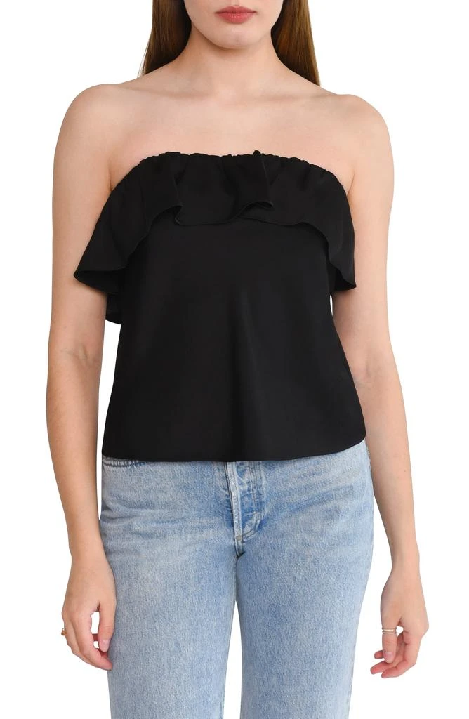 Wayf All Yours Ruffle Strapless Top 1