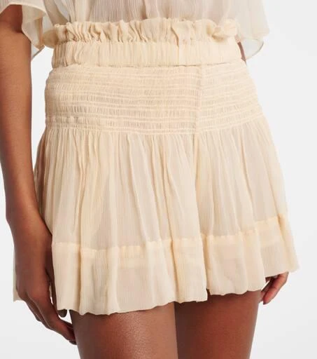 Isabel Marant Maelly shirred silk shorts 4