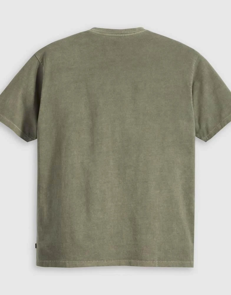 Levi
s Levi
s tonal logo vintage oversized garment dye t-shirt in dark green 2