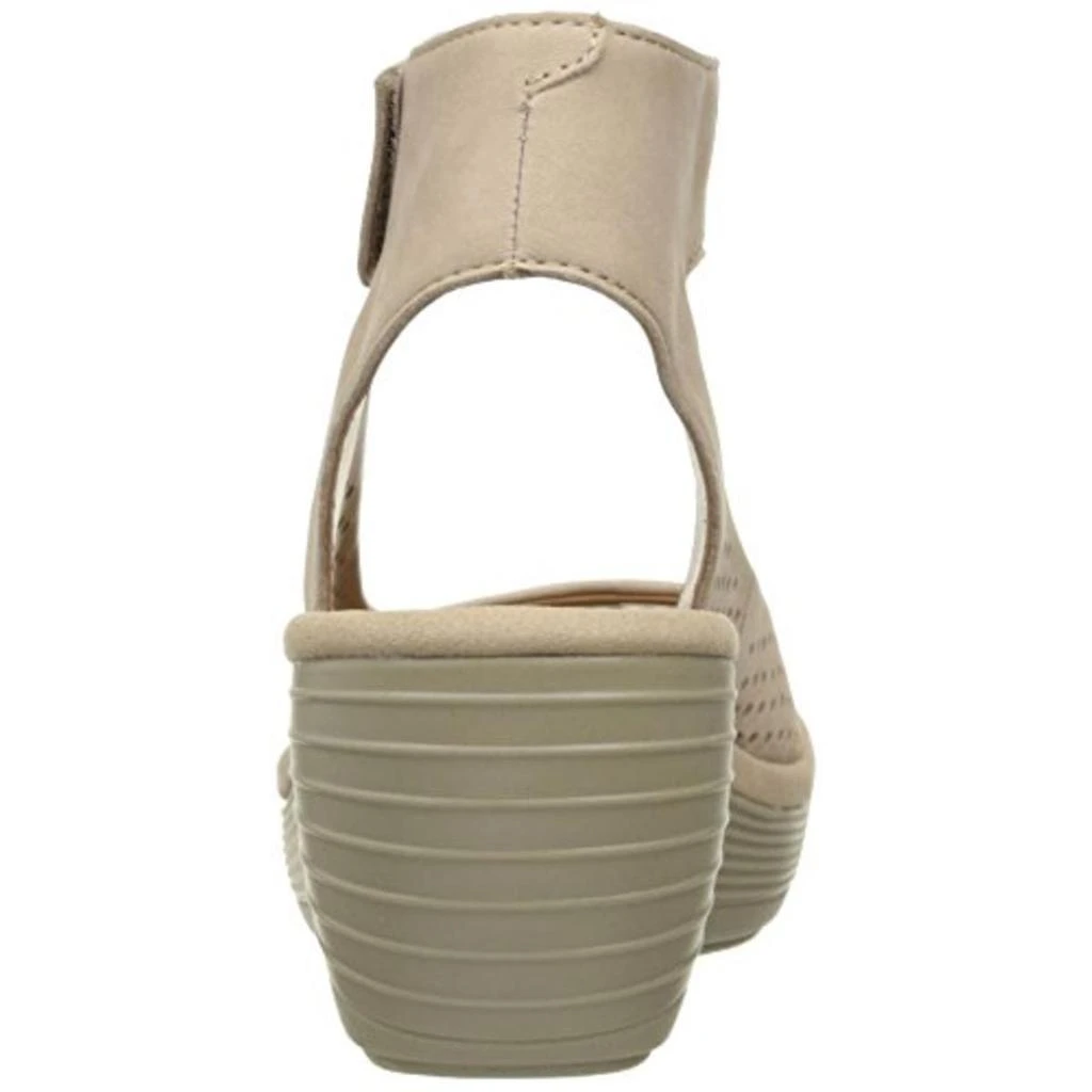 Clarks Reedly Salene Womens Nubuck Perforated Wedge Sandals 4