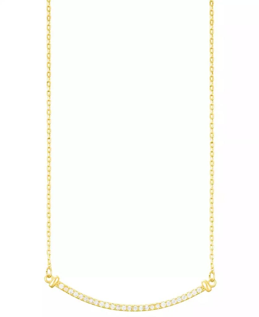 ADORNIA Gold Curved Bar Necklace 1