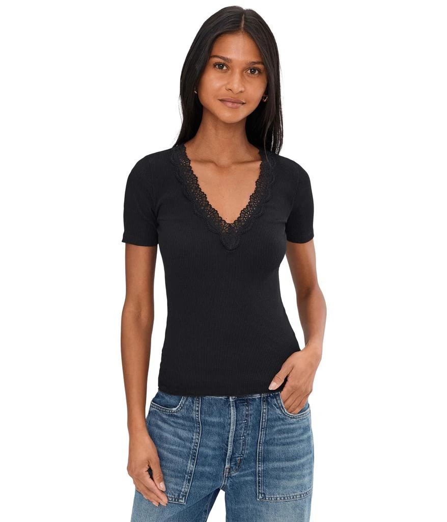 Madewell Lace-Trim V-Neck Top