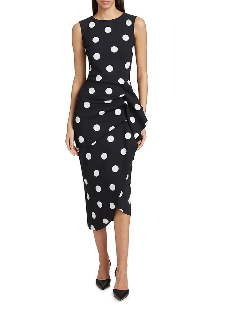 Chiara Boni Wang Polka Dot Cocktail Dress 3