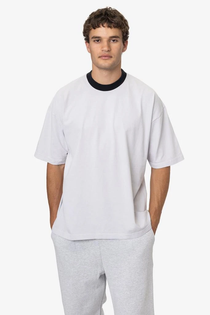 Los Angeles Apparel 1801GDRIN - 6.5oz Garment Dye Crew Neck Ringer T-Shirt 28