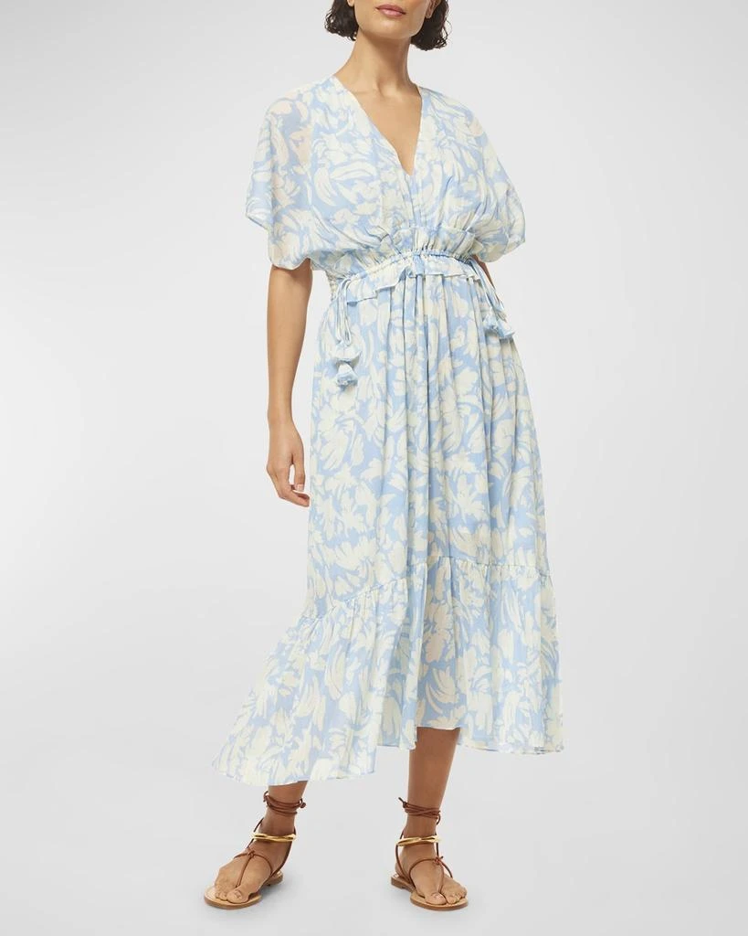 knee length dresses for ladies Multi Striped Malia Midi Dress