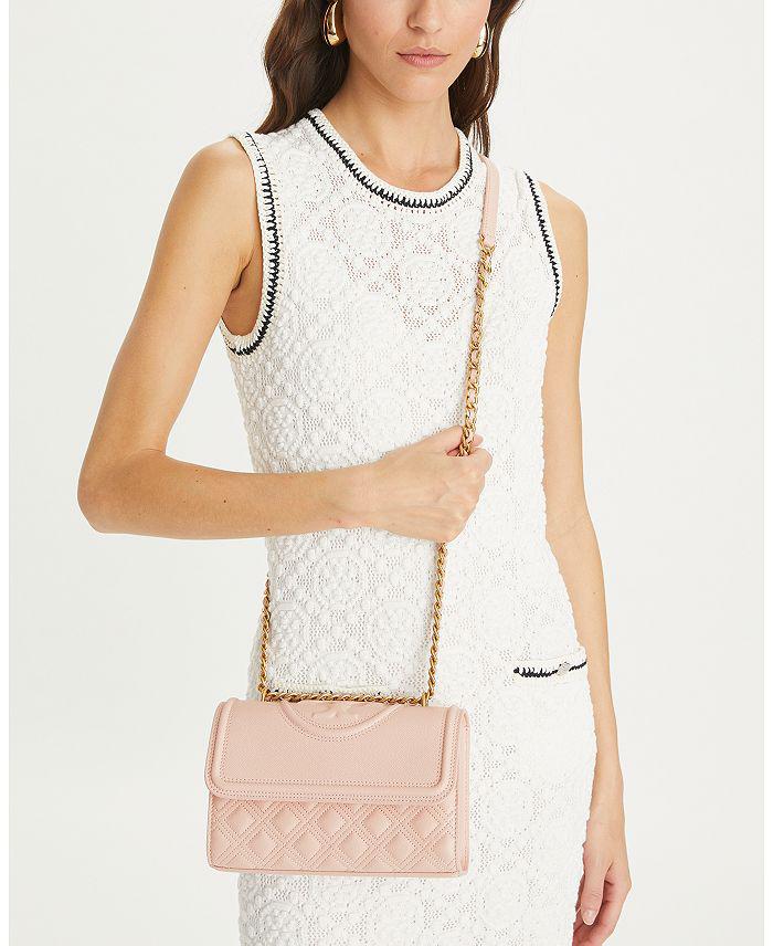 Tory Burch Small Fleming Caviar Convertible Shoulder Bag