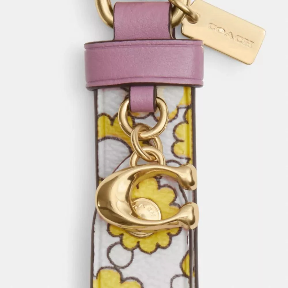 Coach Trigger Snap Bag Charm With Floral Print 3
