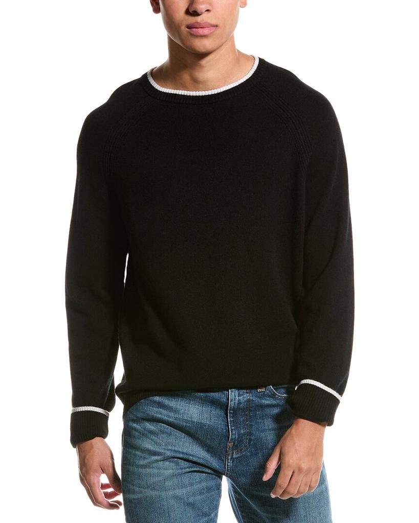 Magaschoni Tipped Cashmere Crewneck Sweater